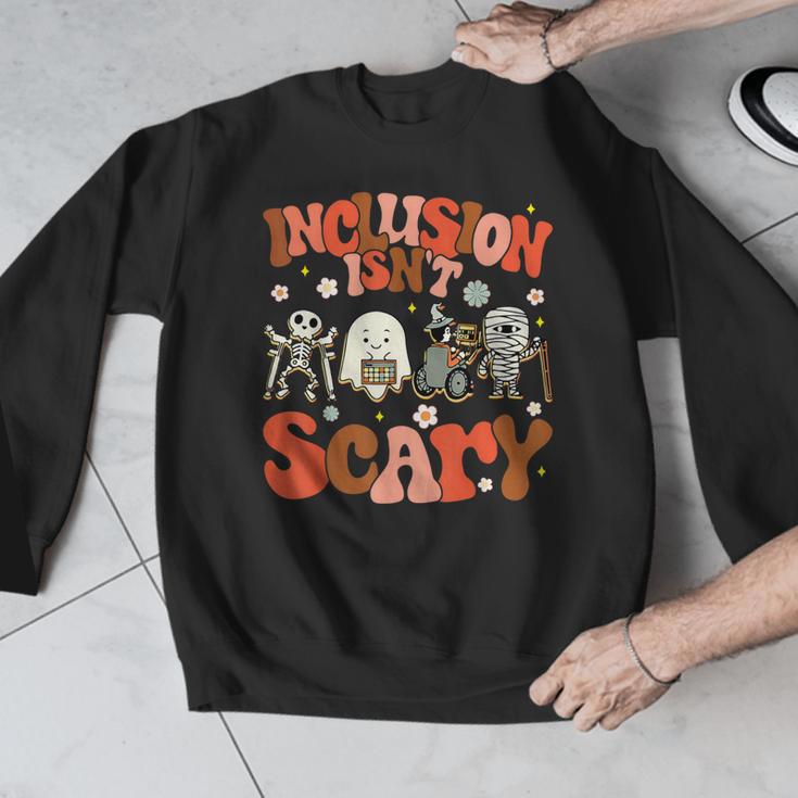 Inclusion Isn't Scary SLP Sped Teacher Halloween Men Graphic Sweatshirt, funny design Inclusion Isn't Scary SLP Sped Teacher Halloween Men Graphic Sweatshirt, funny design
