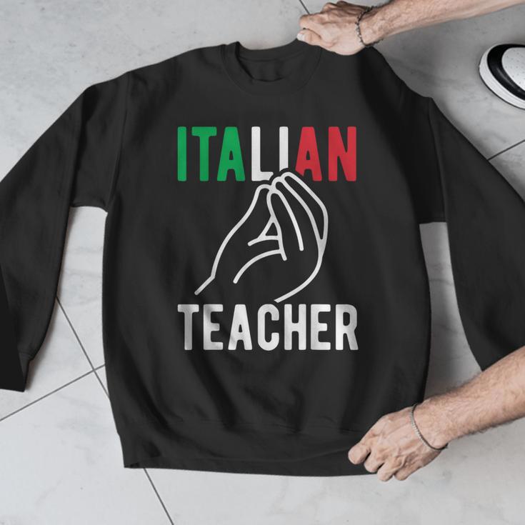 Italian Teacher Italy Italia Back To School First Day Men Graphic Sweatshirt, funny design