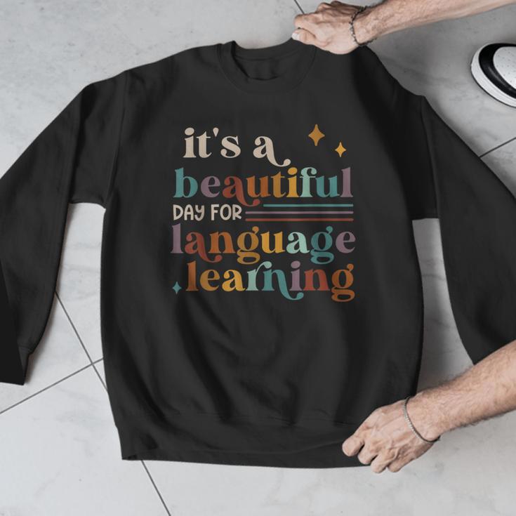It's A Beautiful Day For Language Learning ESL Teacher ESOL Men Graphic Sweatshirt, Esl Teacher Gifts, funny design It's A Beautiful Day For Language Learning ESL Teacher ESOL Men Graphic Sweatshirt, Esl Teacher Gifts, funny design
