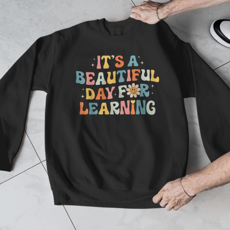 It's Beautiful Day For Learning Retro Teacher Women Men Men Graphic Sweatshirt, funny design It's Beautiful Day For Learning Retro Teacher Women Men Men Graphic Sweatshirt, funny design
