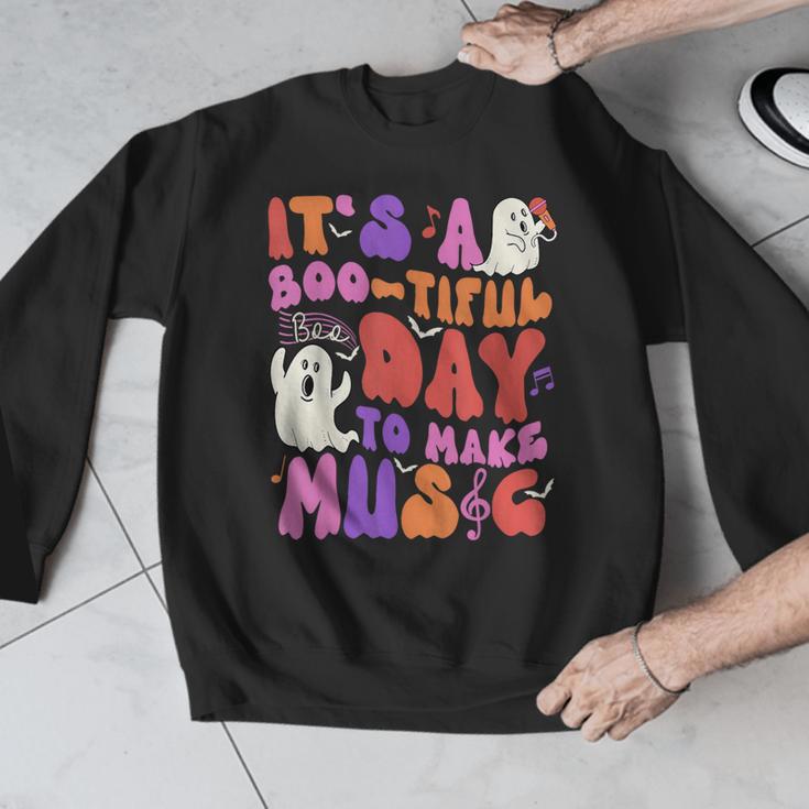 It's a Bootiful Day To Make Music Halloween Music Teacher Men Graphic Sweatshirt, funny design