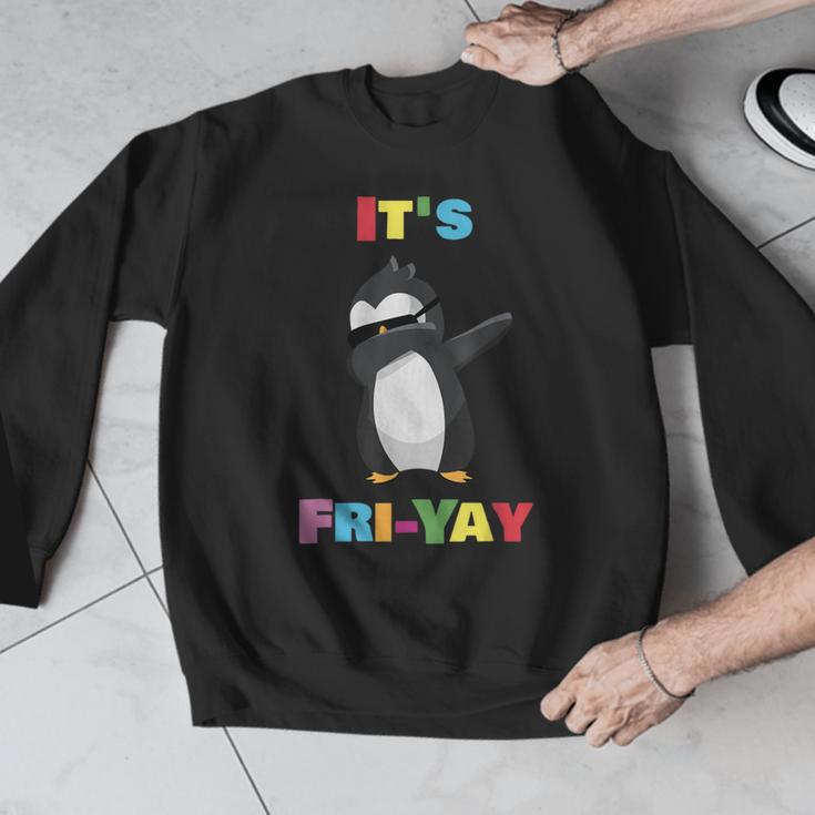 It's Fri-Yay Dabbing Penguin Friday Weekend Teacher Student Men Graphic Sweatshirt, funny design It's Fri-Yay Dabbing Penguin Friday Weekend Teacher Student Men Graphic Sweatshirt, funny design