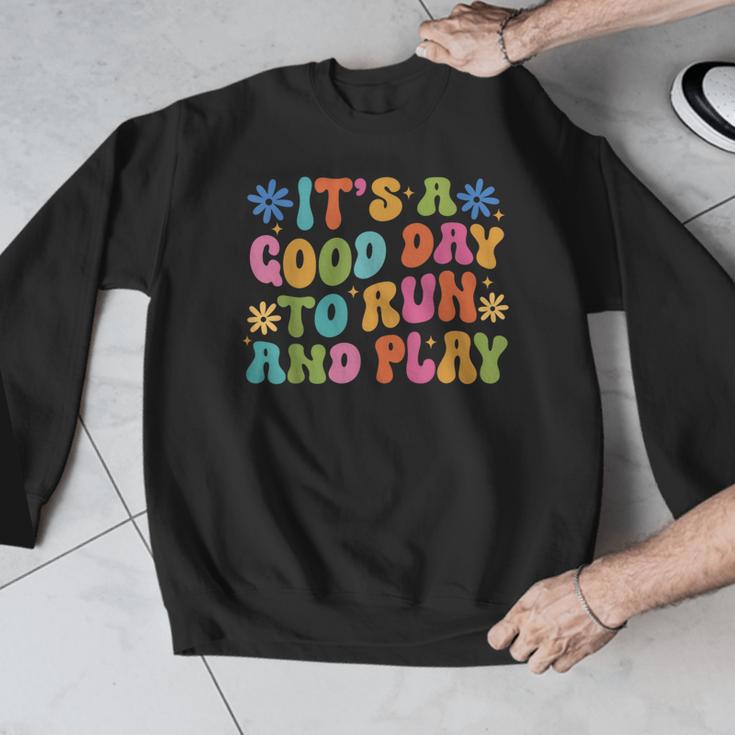 Its A Good Day To Run And Play PE Teacher Physical Education Men Graphic Sweatshirt, Pe Teacher Gifts, funny design Its A Good Day To Run And Play PE Teacher Physical Education Men Graphic Sweatshirt, Pe Teacher Gifts, funny design