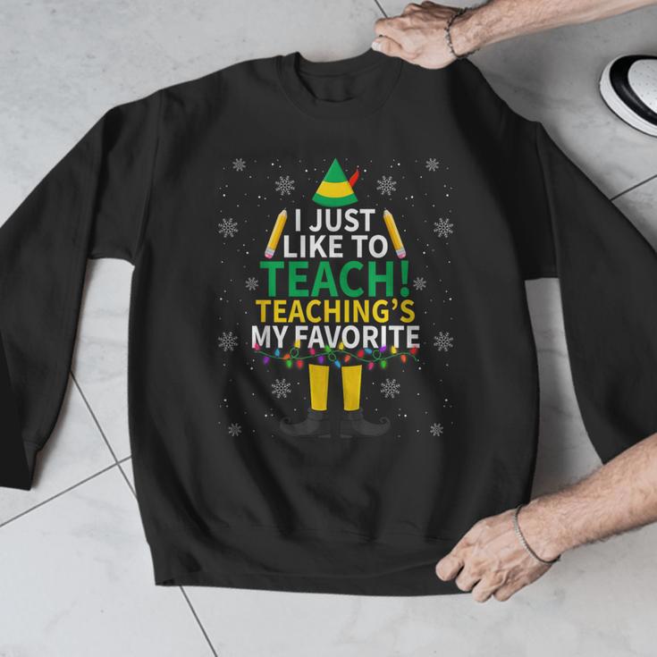 I Just Like To Teach Teaching My Favorite Christmas Teacher Men Graphic Sweatshirt, funny design I Just Like To Teach Teaching My Favorite Christmas Teacher Men Graphic Sweatshirt, funny design
