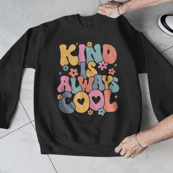 Kind Is Always Cool Groovy Teacher Be Kind Kindness Matters Men Graphic Sweatshirt, Groovy Teacher Gifts, funny design Kind Is Always Cool Groovy Teacher Be Kind Kindness Matters Men Graphic Sweatshirt, Groovy Teacher Gifts, funny design
