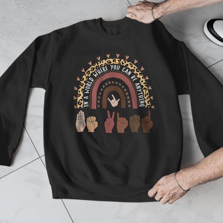Be Kind Hand-Talking Teacher Artist ASL Men Graphic Sweatshirt, funny design Be Kind Hand-Talking Teacher Artist ASL Men Graphic Sweatshirt, funny design