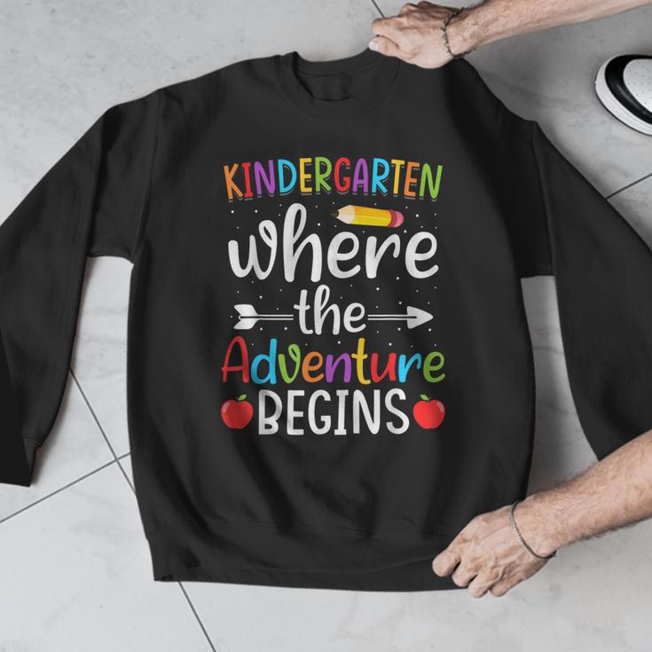 Kindergarten Where The Adventure Begins Shirt Children's Teacher Men Graphic Sweatshirt, funny design Kindergarten Where The Adventure Begins Shirt Children's Teacher Men Graphic Sweatshirt, funny design