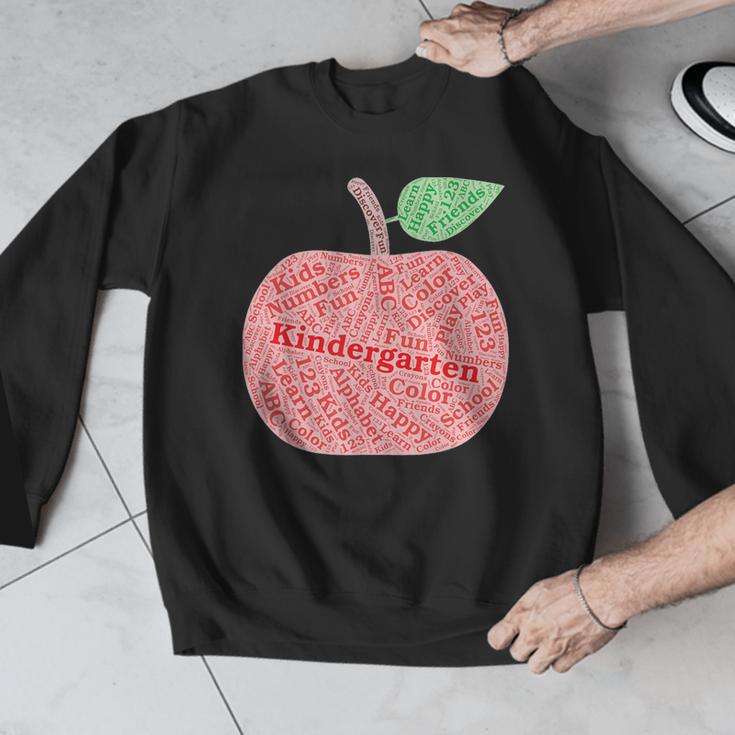Kindergarten Apple Word Art For Teachers & Students Men Graphic Sweatshirt, funny design Kindergarten Apple Word Art For Teachers & Students Men Graphic Sweatshirt, funny design