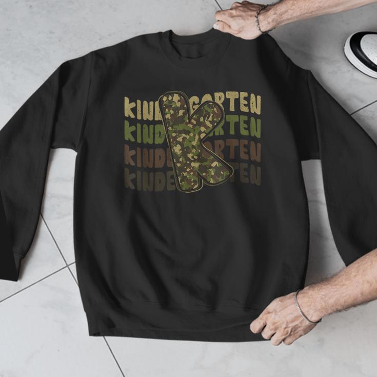 Kindergarten Camo Camouflage Boy Teacher Back To School Men Graphic Sweatshirt, funny design Kindergarten Camo Camouflage Boy Teacher Back To School Men Graphic Sweatshirt, funny design