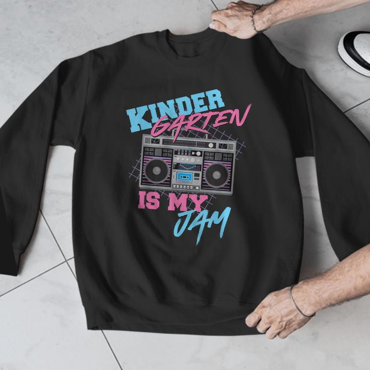Kindergarten Is My Jam Vintage 80s Boombox Teacher Student Men Graphic Sweatshirt, funny design Kindergarten Is My Jam Vintage 80s Boombox Teacher Student Men Graphic Sweatshirt, funny design