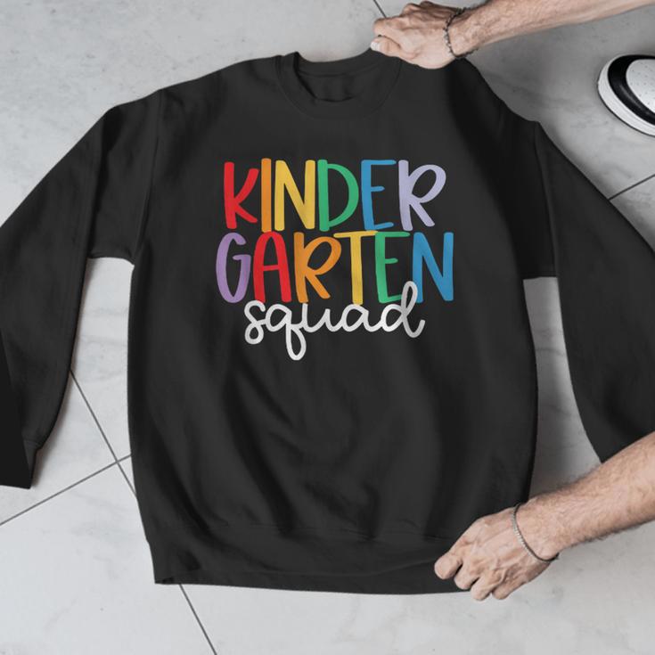 Kindergarten Squad Team Crew Teacher Back To School Men Graphic Sweatshirt, funny design Kindergarten Squad Team Crew Teacher Back To School Men Graphic Sweatshirt, funny design