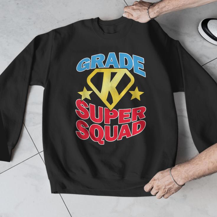 Kindergarten Super Squad Superhero Teacher Team Men Women Girls Kids Men Graphic Sweatshirt, Super Teacher Gifts, funny design