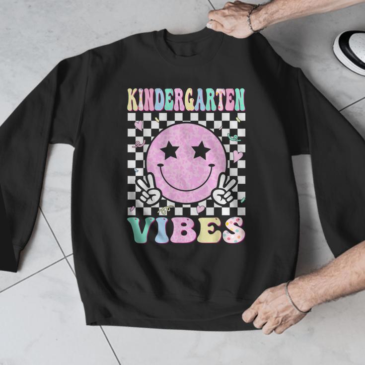 Kindergarten Vibes First Day Of School Kindergarten Teacher Men Graphic Sweatshirt, funny design
