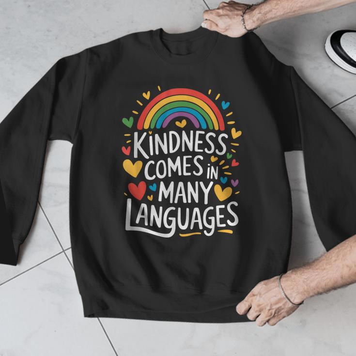 Kindness Comes In Many Languages ESL English Teacher Men Graphic Sweatshirt, Esl Teacher Gifts, English Teacher Gifts, funny design Kindness Comes In Many Languages ESL English Teacher Men Graphic Sweatshirt, Esl Teacher Gifts, English Teacher Gifts, funny design