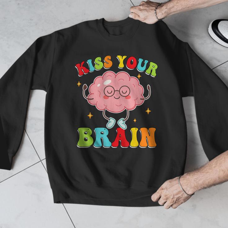 Kiss Your Brain Calm Mindset Teacher Kids Boys Girls Women Men Graphic Sweatshirt, funny design Kiss Your Brain Calm Mindset Teacher Kids Boys Girls Women Men Graphic Sweatshirt, funny design