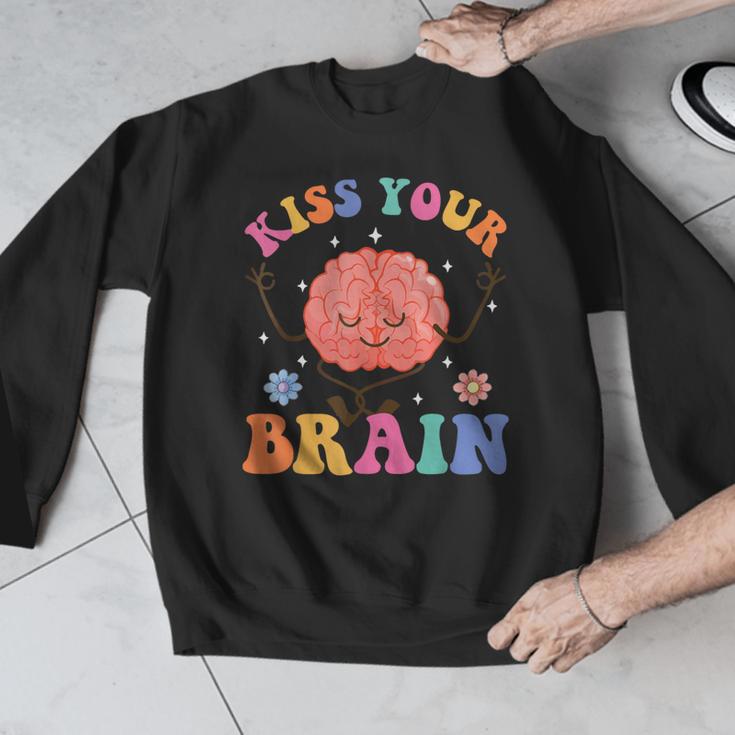 Kiss Your Brain Sped Teacher Appreciation Back To School Kid Men Graphic Sweatshirt, funny design