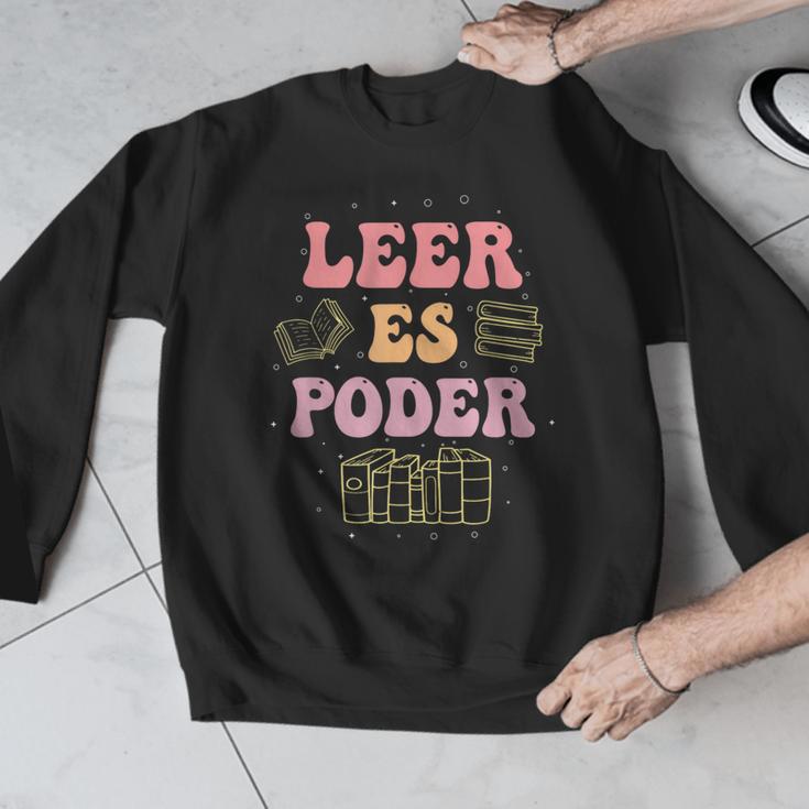 Leer Es Poder Groovy Spanish Teacher Bilingual Maestra Men Women Men Graphic Sweatshirt, Groovy Teacher Gifts, funny design Leer Es Poder Groovy Spanish Teacher Bilingual Maestra Men Women Men Graphic Sweatshirt, Groovy Teacher Gifts, funny design