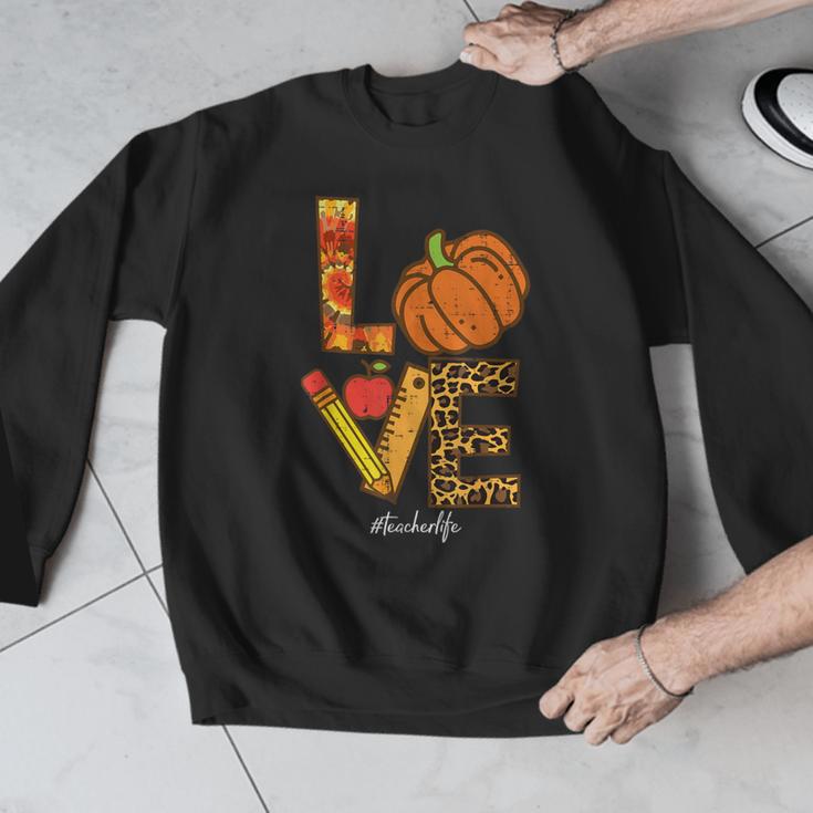 Leopard Pumpkin Love Teacher Life Thanksgiving Fall Women Men Graphic Sweatshirt, funny design Leopard Pumpkin Love Teacher Life Thanksgiving Fall Women Men Graphic Sweatshirt, funny design