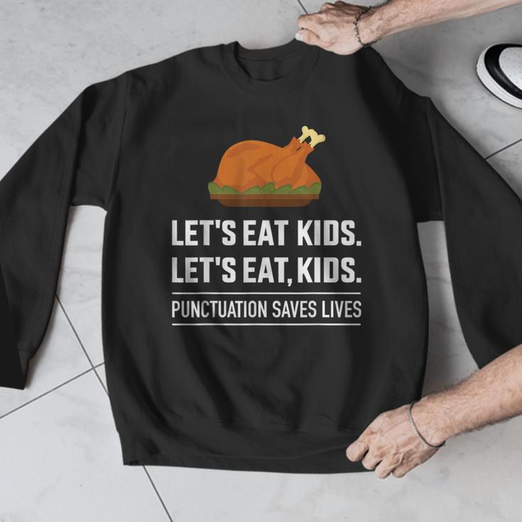 Let's Eat Kids Grammar For Thanksgiving Teacher Men Graphic Sweatshirt, funny design Let's Eat Kids Grammar For Thanksgiving Teacher Men Graphic Sweatshirt, funny design