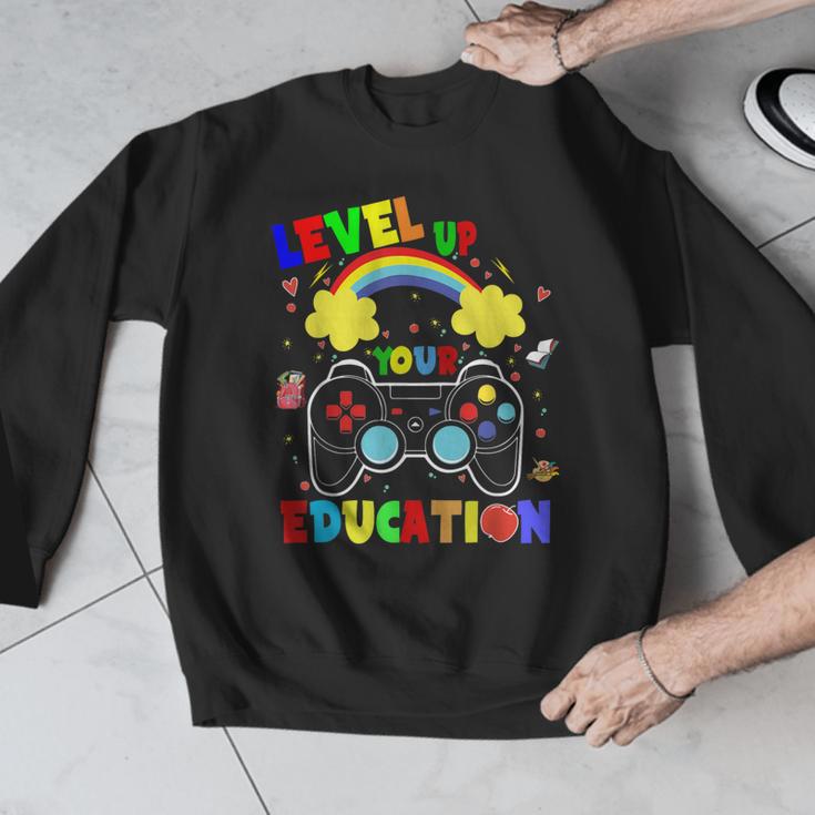 Level Up Your Education Gaming Inspired Teacher Gamers For Men Women Kids Men Graphic Sweatshirt, funny design Level Up Your Education Gaming Inspired Teacher Gamers For Men Women Kids Men Graphic Sweatshirt, funny design