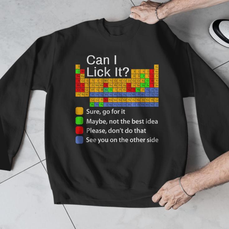 Can I Lick It Periodic Table Chemistry Teachers Men Graphic Sweatshirt, funny design Can I Lick It Periodic Table Chemistry Teachers Men Graphic Sweatshirt, funny design