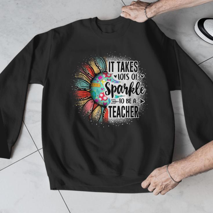It Take Lots Of Sparkle To Be A Teacher With Sunflower Men Graphic Sweatshirt, funny design It Take Lots Of Sparkle To Be A Teacher With Sunflower Men Graphic Sweatshirt, funny design