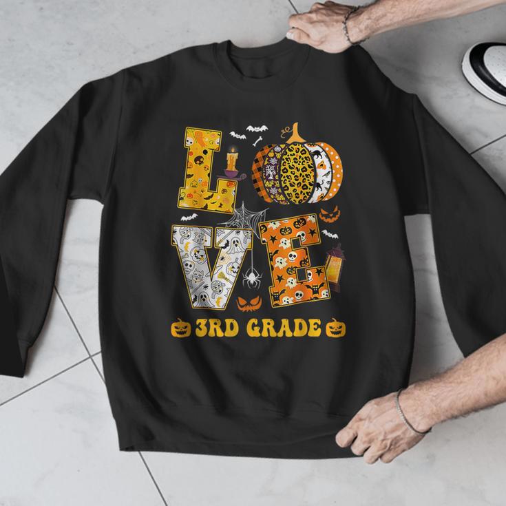 LOVE 3rd Grade Pumpkin Teacher Student Halloween Costume Men Graphic Sweatshirt, funny design LOVE 3rd Grade Pumpkin Teacher Student Halloween Costume Men Graphic Sweatshirt, funny design