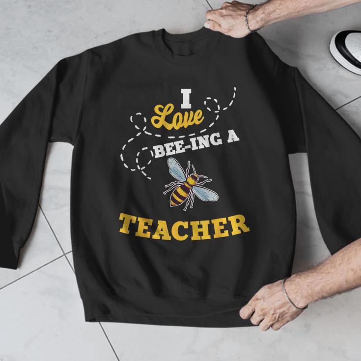 I Love Bee-Ing A Teacher Honey Bee Job Profession Men Graphic Sweatshirt, funny design