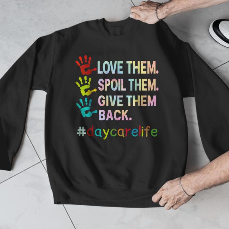 Love Daycare Provider Childcare Teacher Tie Dye Men Graphic Sweatshirt, funny design