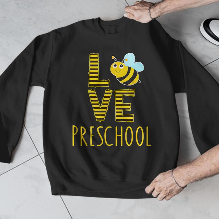 Love Preschool Back To School Yellow Bee Preschool Teacher For Men Women Girls Kids Men Graphic Sweatshirt, funny design