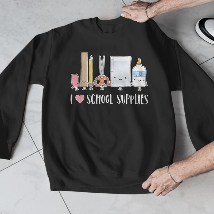I Love School Supplies Teacher Shirt Men Graphic Sweatshirt, funny design I Love School Supplies Teacher Shirt Men Graphic Sweatshirt, funny design