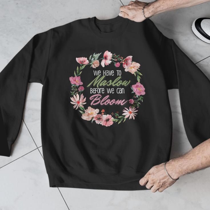Maslow Before Blooms SPED Teacher School Psychologist Retro Men Women Men Graphic Sweatshirt, funny design Maslow Before Blooms SPED Teacher School Psychologist Retro Men Women Men Graphic Sweatshirt, funny design
