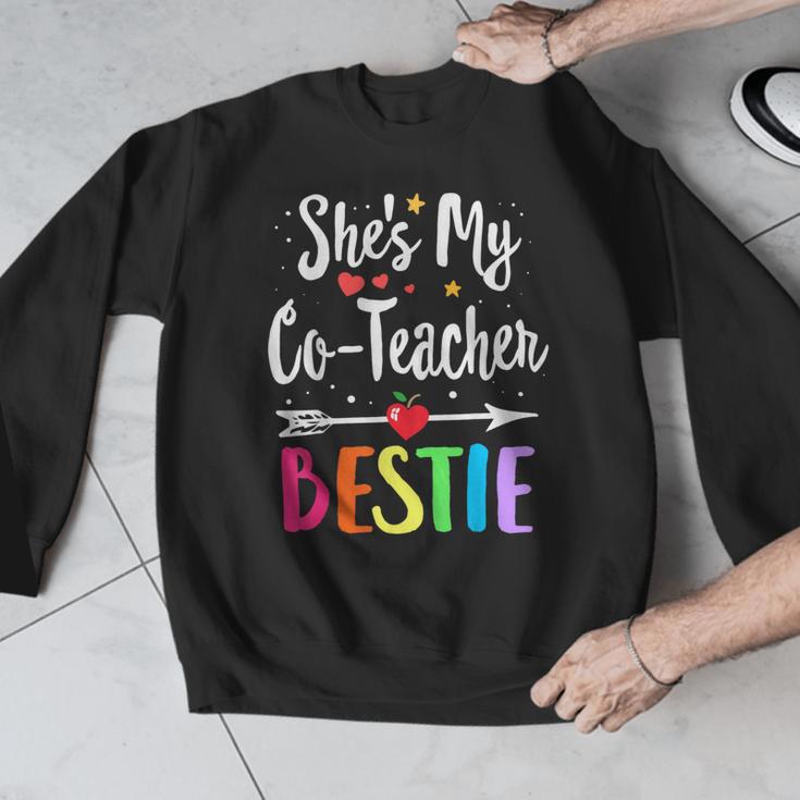 Matching Co-Teacher Best Friend She's My Bestie Work Team Men Graphic Sweatshirt, Friend Gifts, funny design Matching Co-Teacher Best Friend She's My Bestie Work Team Men Graphic Sweatshirt, Friend Gifts, funny design