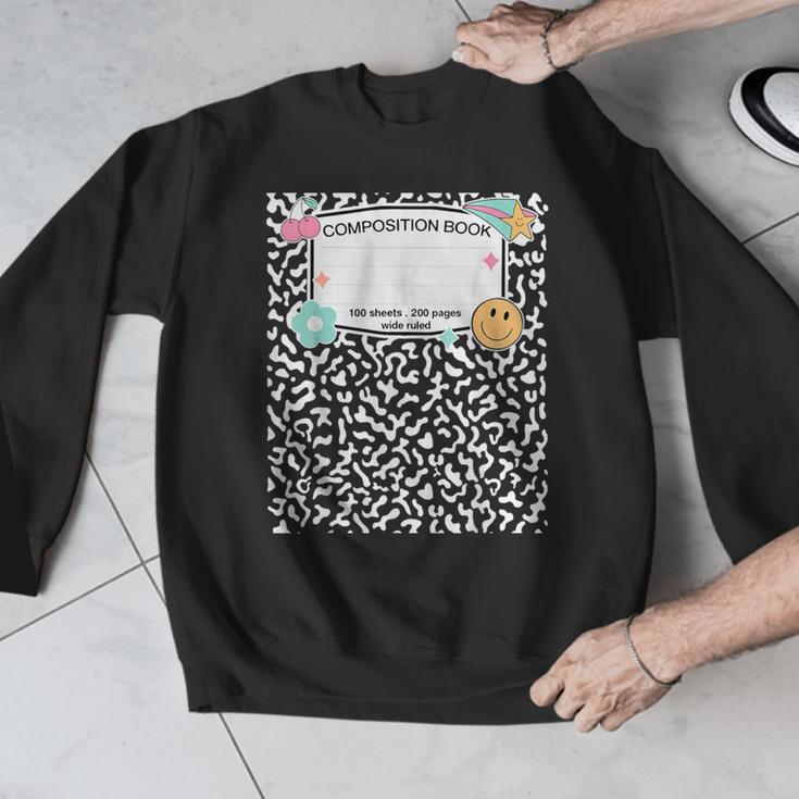 Matching Group Halloween Teacher Composition Book Notebook Men Graphic Sweatshirt, funny design Matching Group Halloween Teacher Composition Book Notebook Men Graphic Sweatshirt, funny design