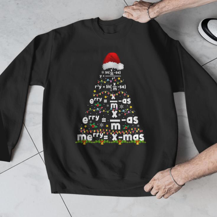 Math Equation Merry Xmas Season Teacher Christmas Tree Men Graphic Sweatshirt, funny design