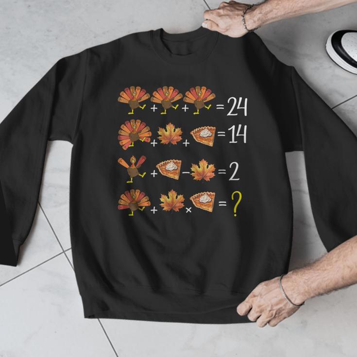 Math Number Thanksgiving Count Answer Pie Turkey Teacher Men Graphic Sweatshirt, funny design Math Number Thanksgiving Count Answer Pie Turkey Teacher Men Graphic Sweatshirt, funny design