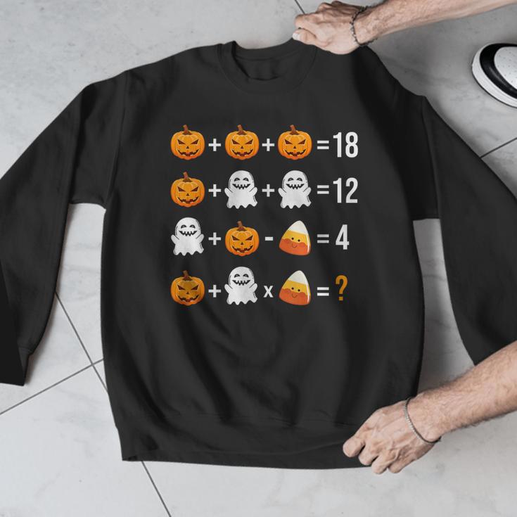 Math Teacher Halloween Equation Pumpkin Ghost Candy Corn Men Graphic Sweatshirt, funny design Math Teacher Halloween Equation Pumpkin Ghost Candy Corn Men Graphic Sweatshirt, funny design