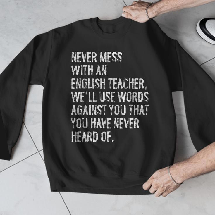 Never Mess With An English Teacher Back To School Men Graphic Sweatshirt, English Teacher Gifts, funny design Never Mess With An English Teacher Back To School Men Graphic Sweatshirt, English Teacher Gifts, funny design
