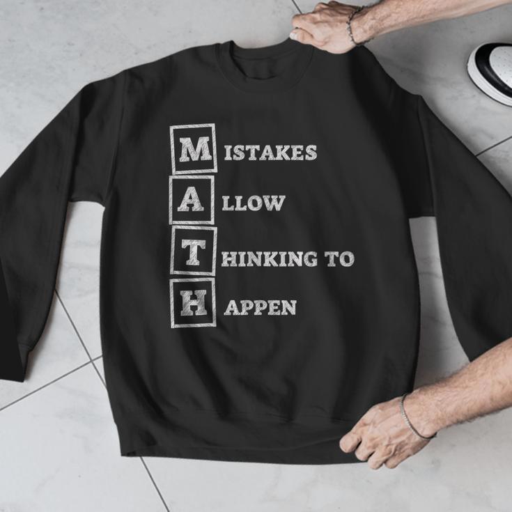 Mistakes Allow Thinking To Happen School Math Teacher Men Graphic Sweatshirt, funny design
