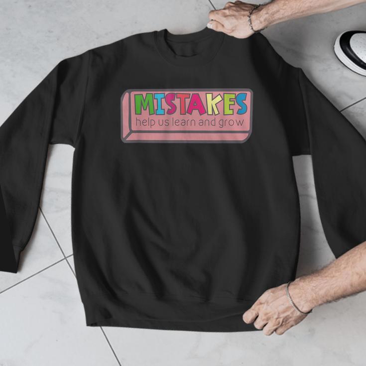 Mistakes Help Us Grow And Learn Teacher Men Graphic Sweatshirt, funny design Mistakes Help Us Grow And Learn Teacher Men Graphic Sweatshirt, funny design
