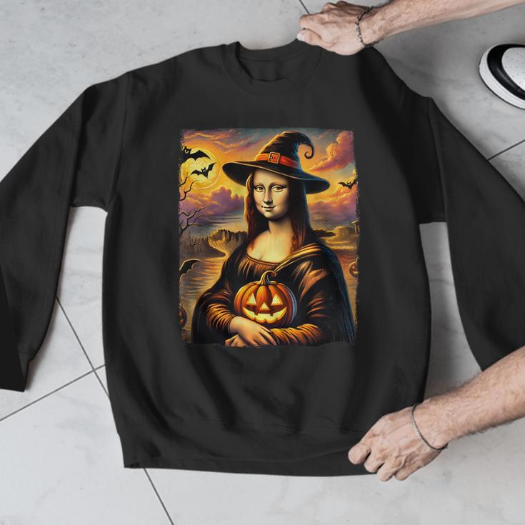 Mona Lisa Pumpkin Halloween Art Teacher Witchy Women Kids Men Graphic Sweatshirt, funny design Mona Lisa Pumpkin Halloween Art Teacher Witchy Women Kids Men Graphic Sweatshirt, funny design