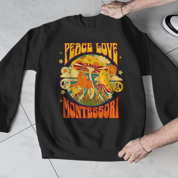 Montessori School Montessori Teacher Peace Love Montessori For Men Women Men Graphic Sweatshirt, funny design