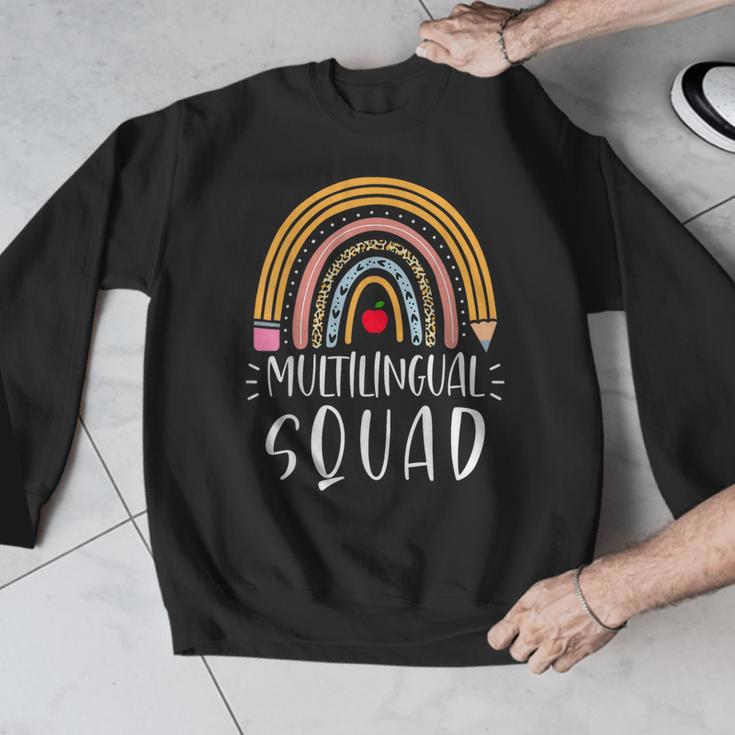 Multilingual Squad Multilingual Teacher Appreciation Kids Men Graphic Sweatshirt, funny design Multilingual Squad Multilingual Teacher Appreciation Kids Men Graphic Sweatshirt, funny design