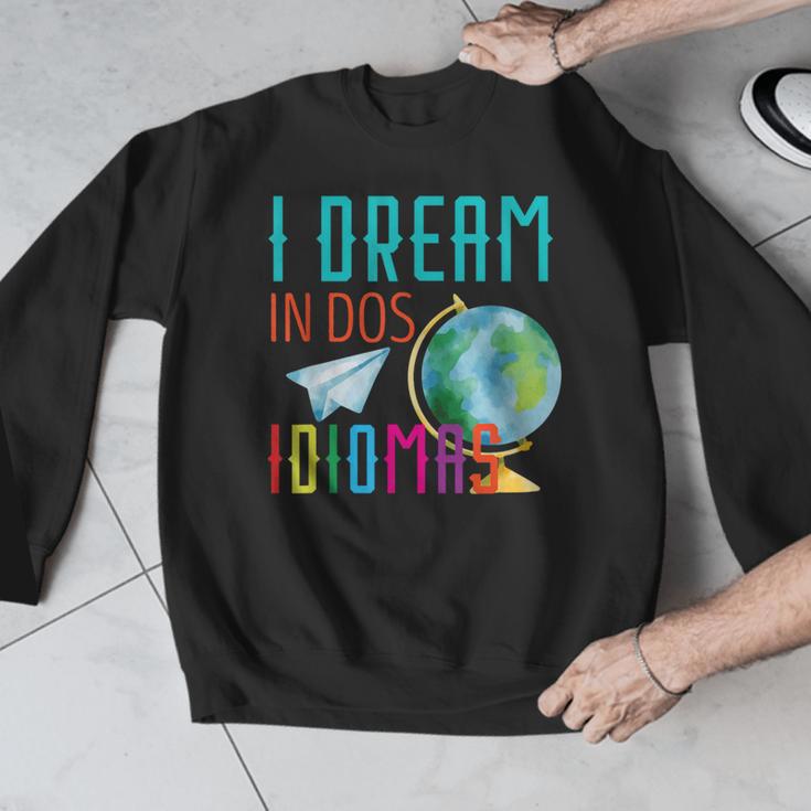 Multilingual Teacher In Dos Idiomas Linguist Language Men Graphic Sweatshirt, funny design Multilingual Teacher In Dos Idiomas Linguist Language Men Graphic Sweatshirt, funny design