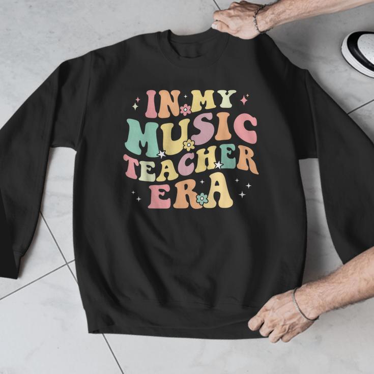 In My Music Teacher Era Retro Back To School Musician Band Men Women Men Graphic Sweatshirt, funny design