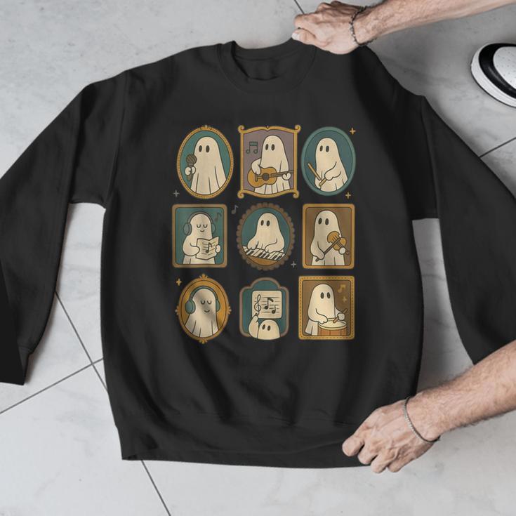 Music Teacher Orchestra Spooky Halloween Ghost Band Men Graphic Sweatshirt, funny design