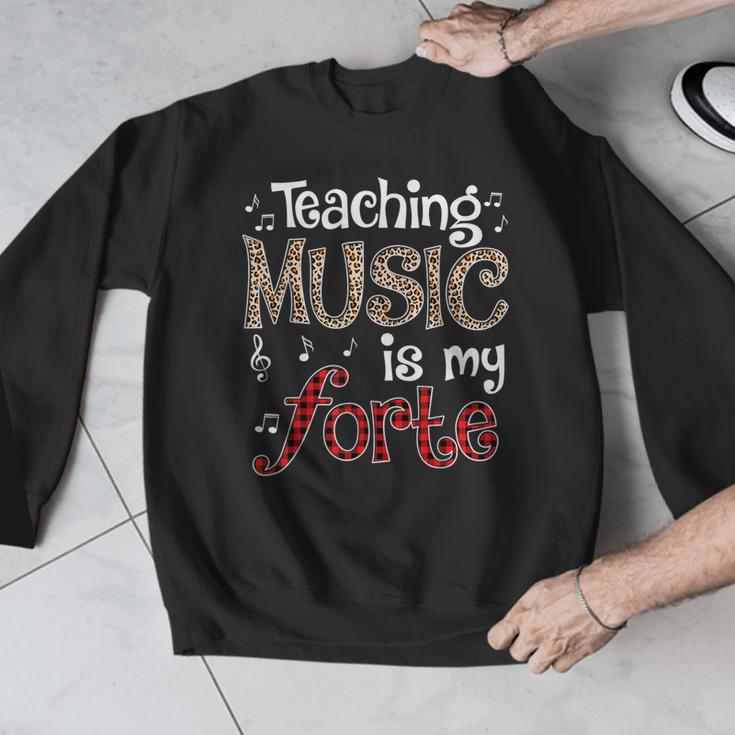 Music Teacher Teaching Music Is My Forte For Music Lovers Men Graphic Sweatshirt, funny design
