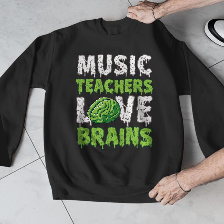 Music Teachers Love Brains Cute Teaching Halloween Men Graphic Sweatshirt, funny design Music Teachers Love Brains Cute Teaching Halloween Men Graphic Sweatshirt, funny design
