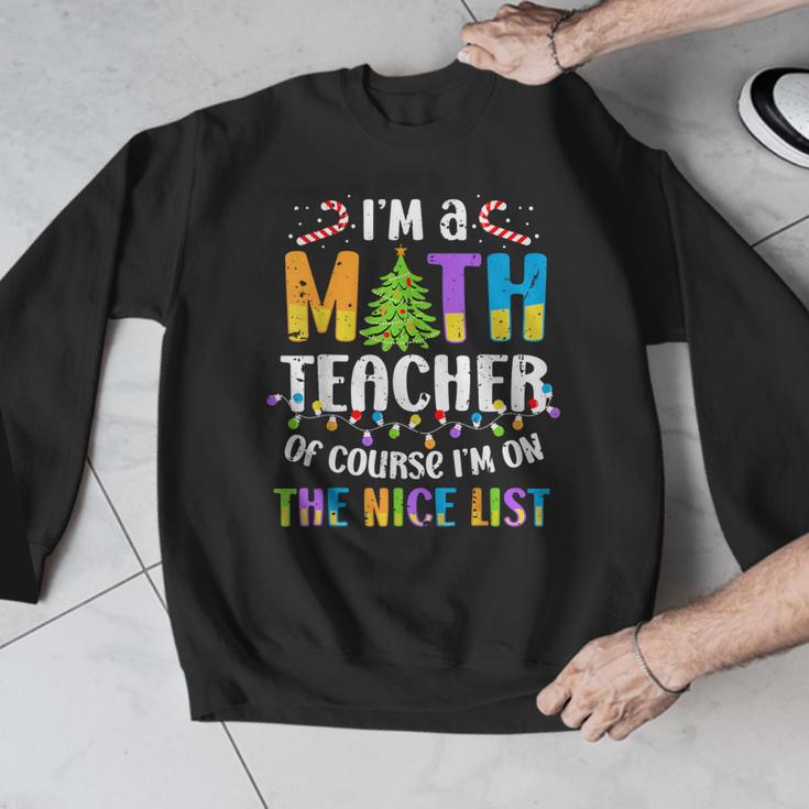 On The Nice List Christmas Math Teacher Women Men Men Graphic Sweatshirt, funny design On The Nice List Christmas Math Teacher Women Men Men Graphic Sweatshirt, funny design
