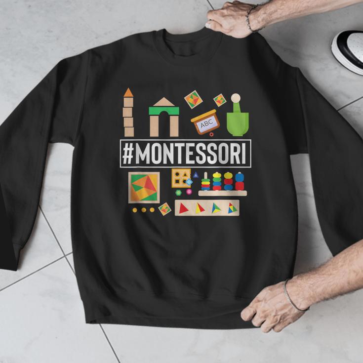 Novelty Montessori Studying Learning Schooling Teacher Love For Men Women Men Graphic Sweatshirt, funny design Novelty Montessori Studying Learning Schooling Teacher Love For Men Women Men Graphic Sweatshirt, funny design